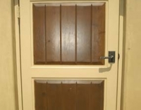 Iron door with raised panels